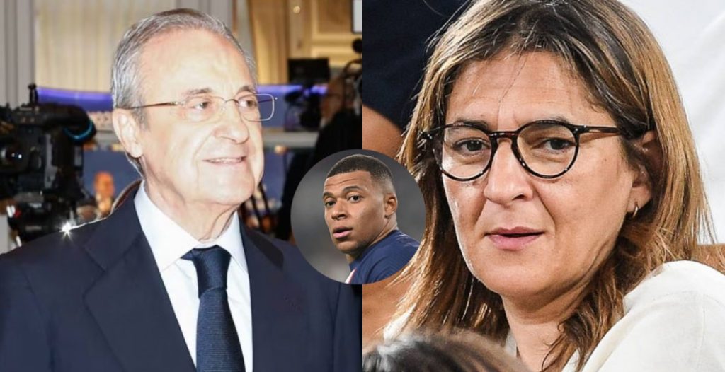 Florentino Pérez, Kylian Mbappé y Fayza Lamari