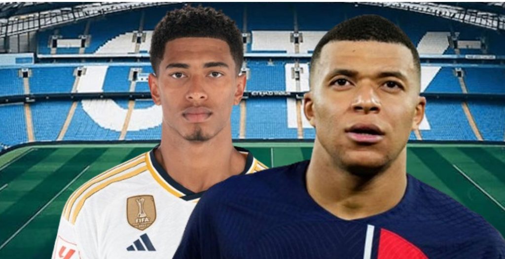 Jude Bellingham y Kylian Mbappé