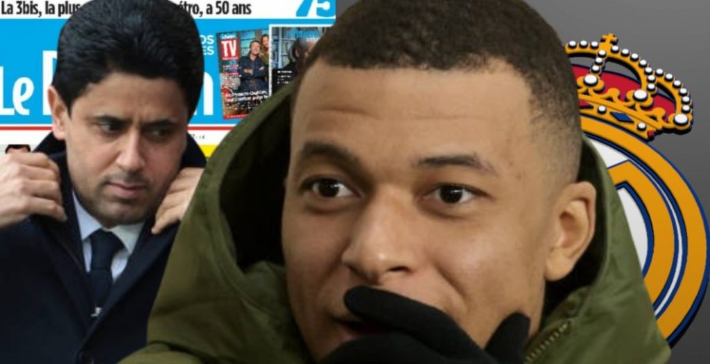 Nasser AL-Khelaifi y Kylian Mbappé
