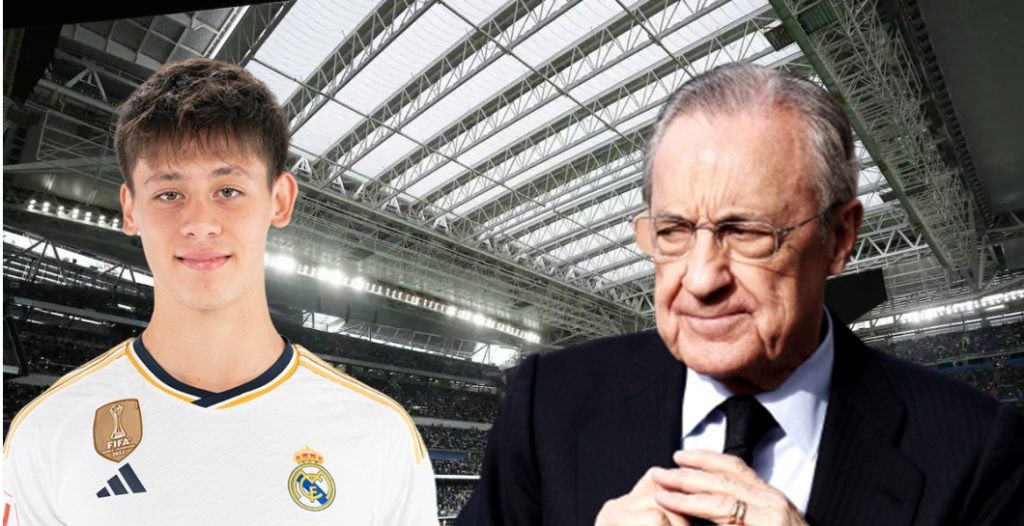 Arda Guler y Florentino Pérez