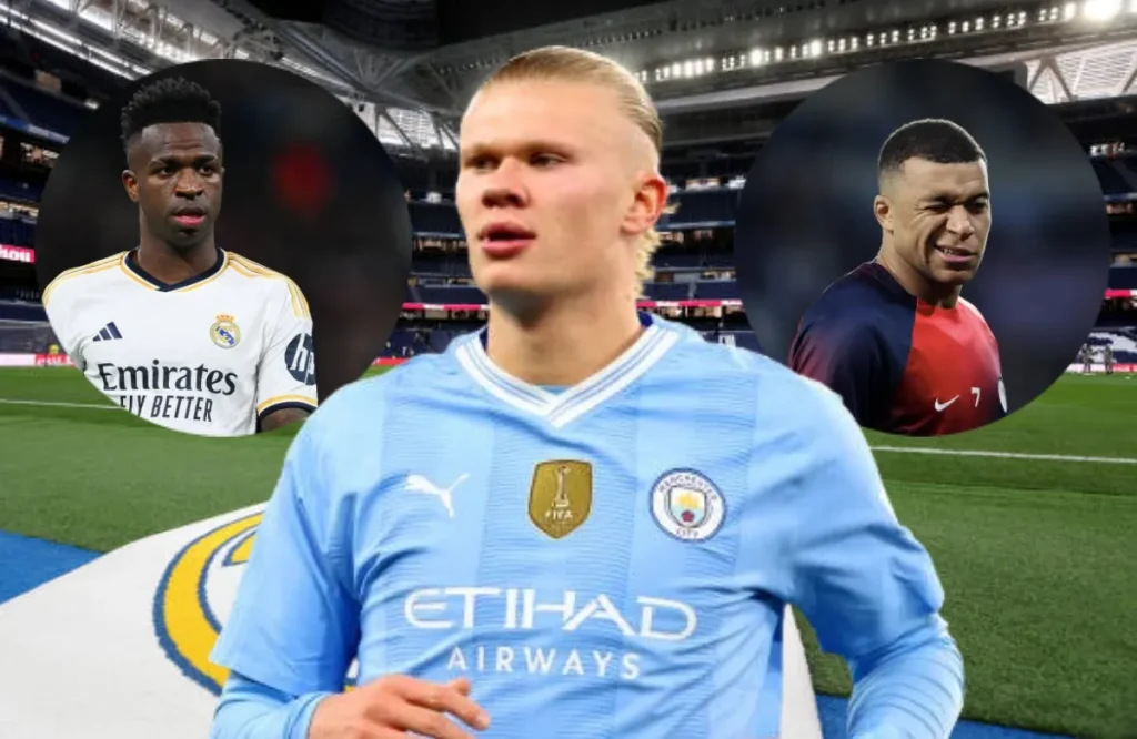Haaland, Mbappé y Vinicius.