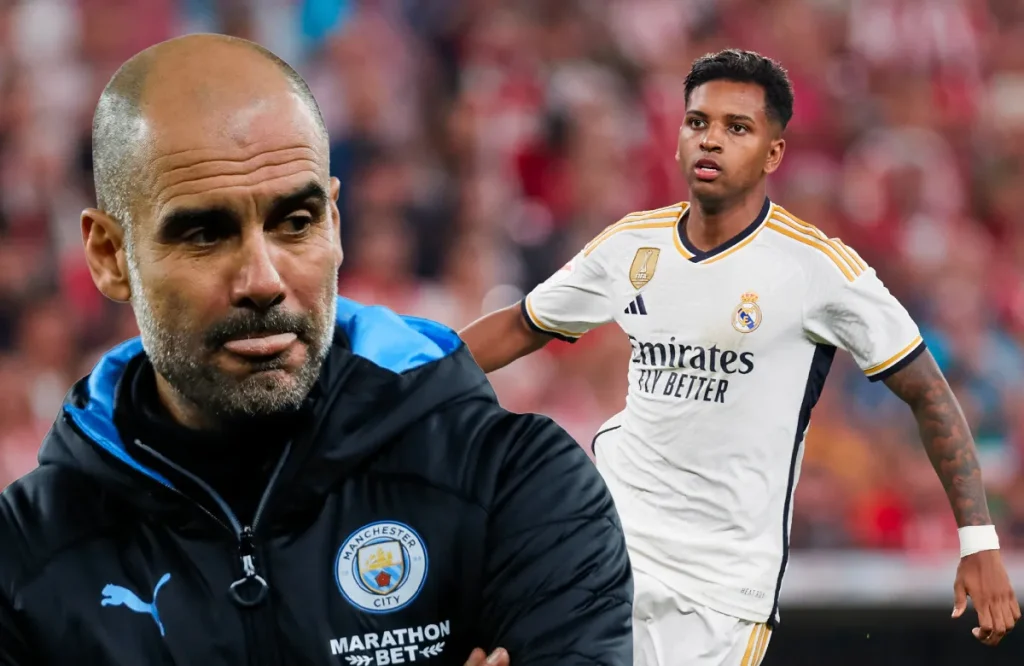 Alineación del City, Guardiola y Rodrygo