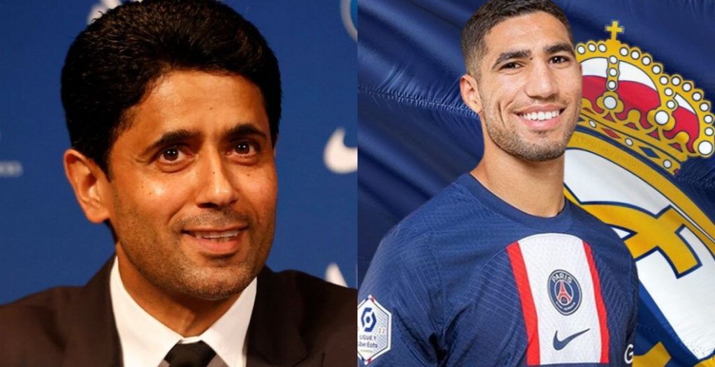 Nasser Al Khelaifi y Achraf Hakimi