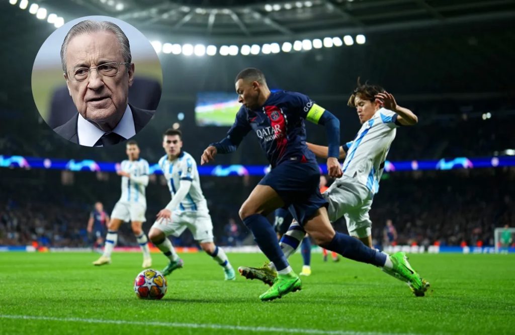 Florentino Pérez y Kylian Mbappé