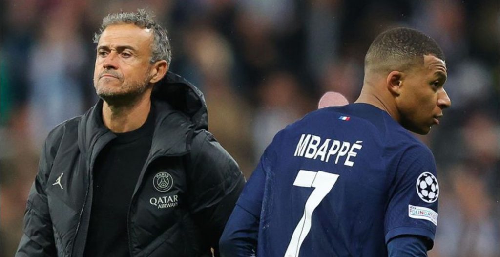 Luis Enrique y Kylian Mbappé