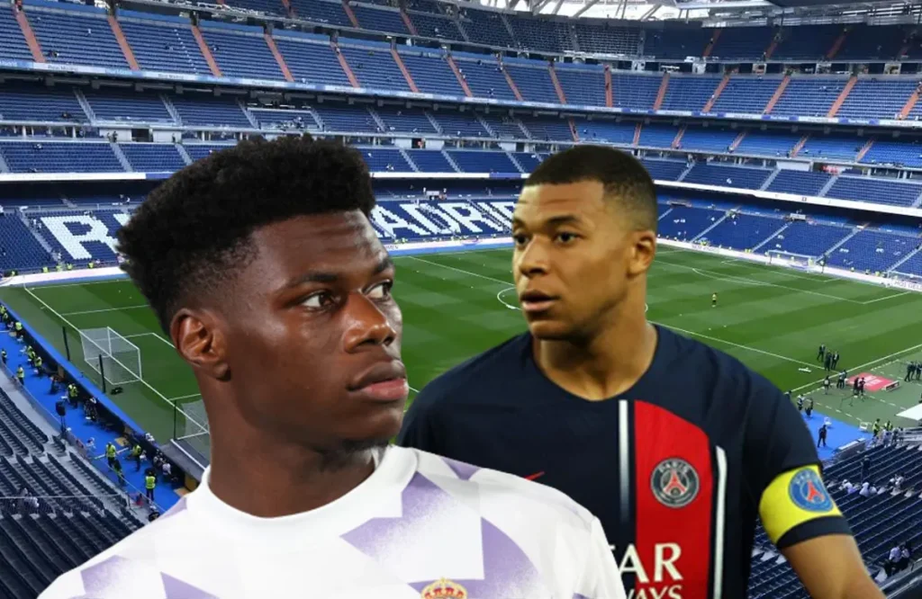 Aurélien Tchouaméni y Kylian Mbappé