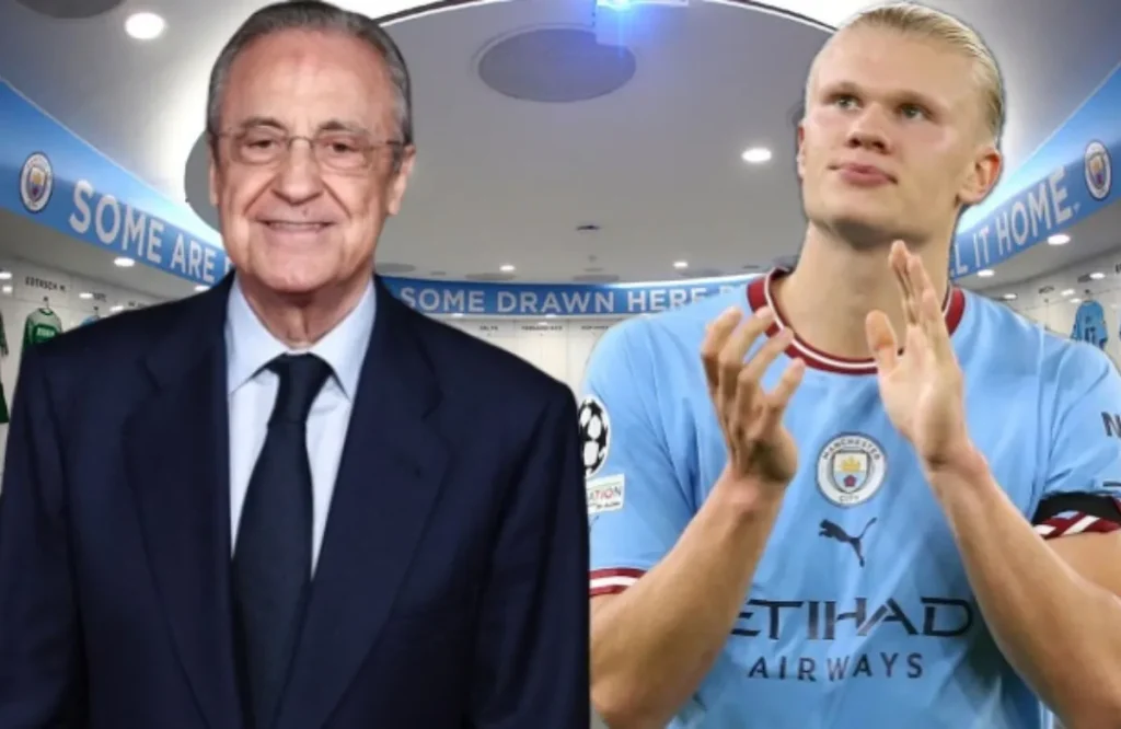 Florentino Pérez y Erling Haaland.
