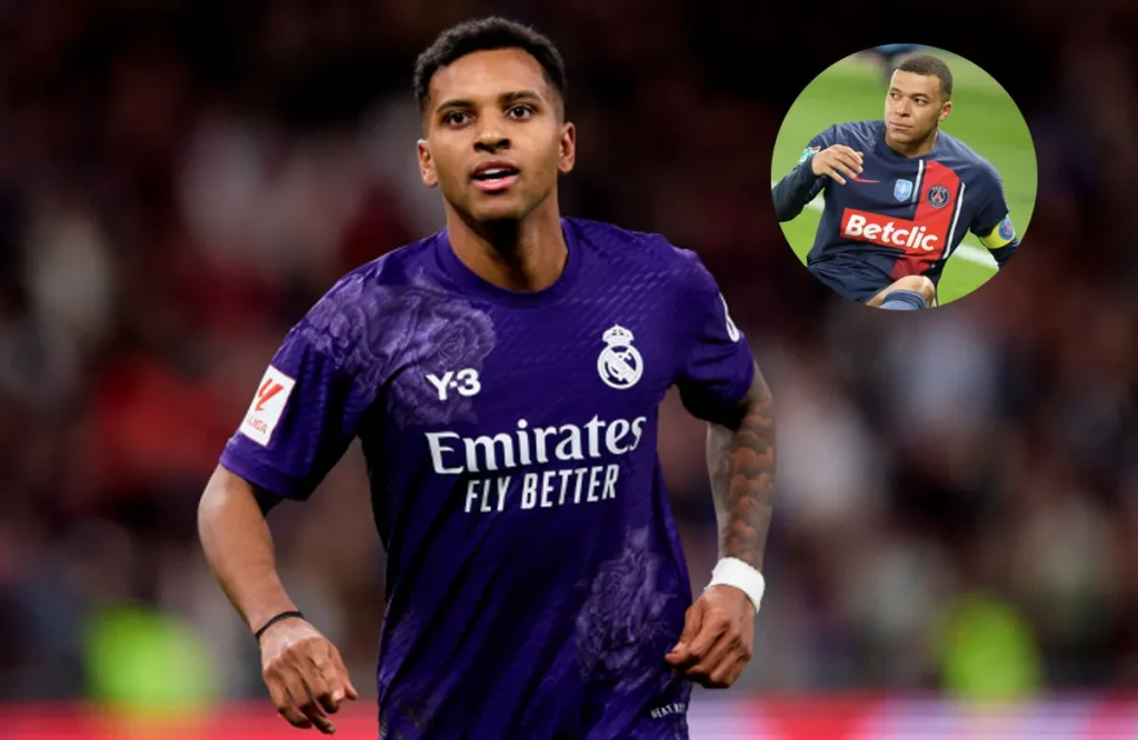 Rodrygo Goes y Kylian Mbappé