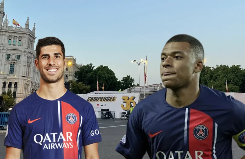 Marco Asensio y Kylian Mbappé
