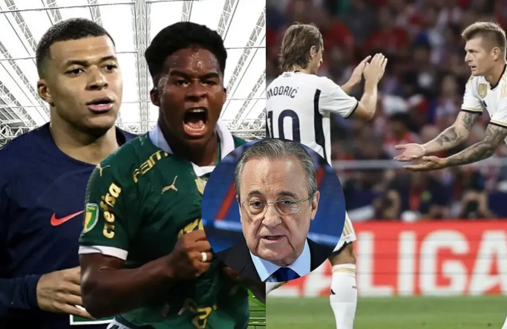 Mbappé, Endrick, Florentino, Modric y Kroos