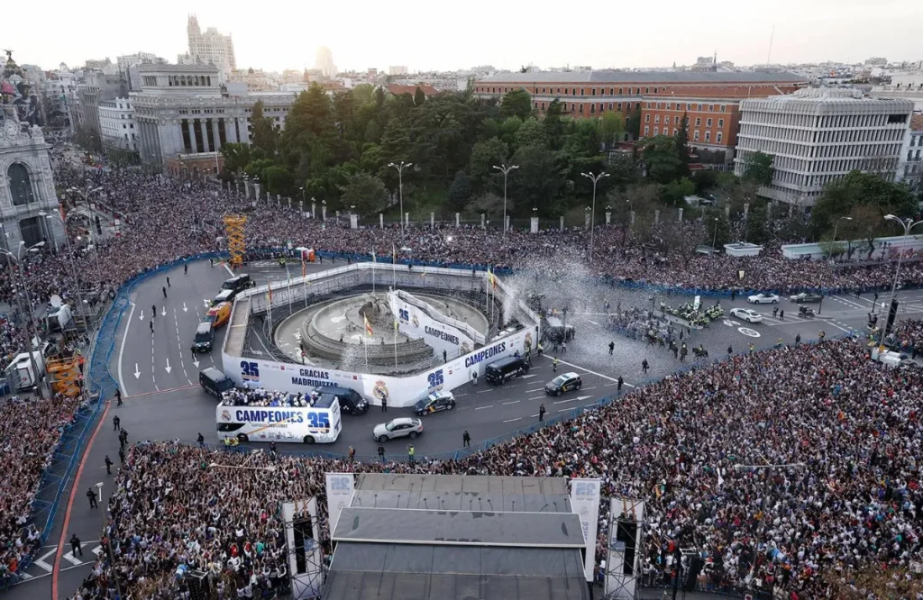 El Real Madrid festejará en Cibeles, con su afición, la recién Liga conquistada.