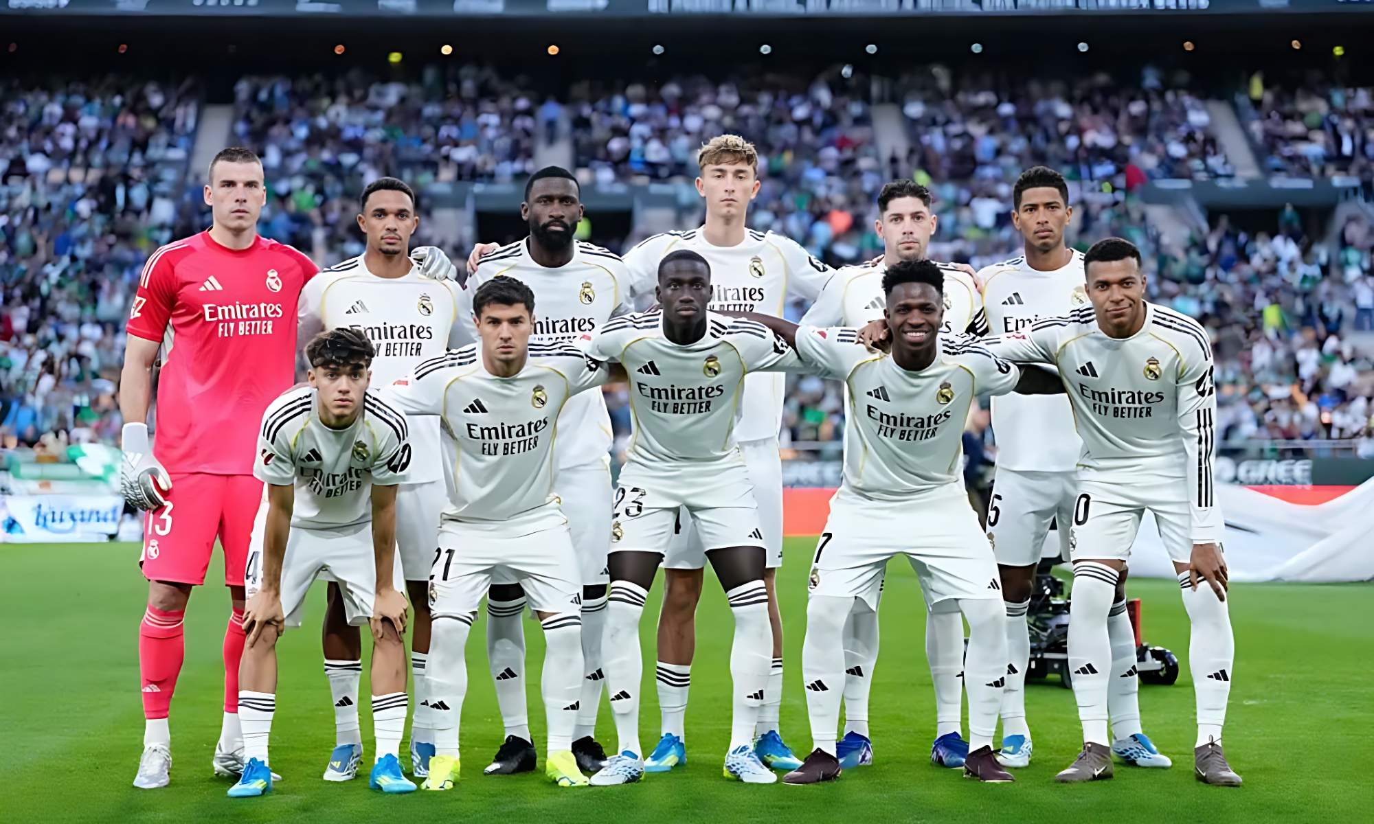 Alineación titular del Real Madrid contra el Betis en el duelo de esta noche.