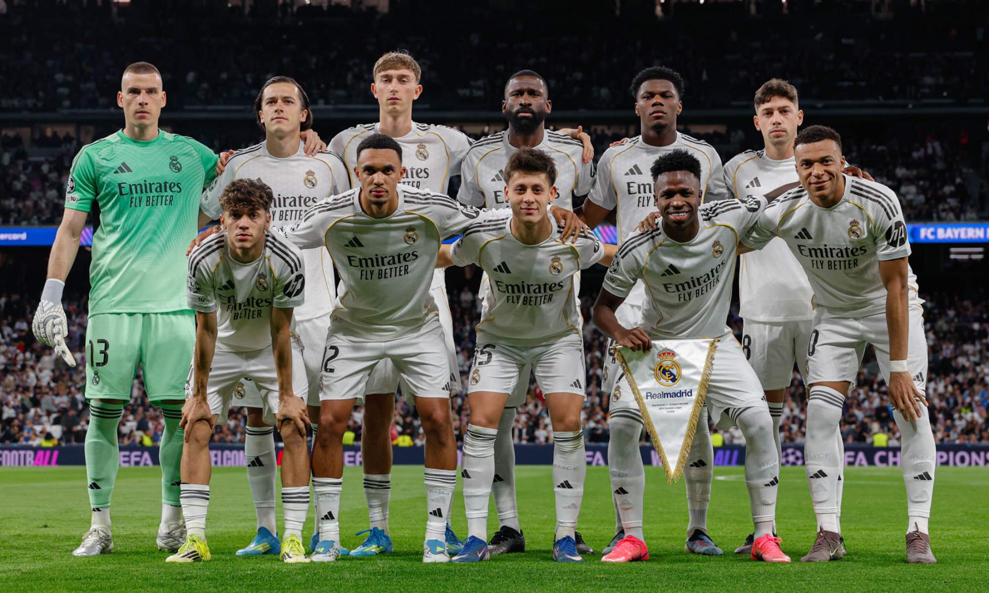 Alineación del Real Madrid ante el Bayern Múnich. Alineación del Real Madrid ante el Bayern Múnich.