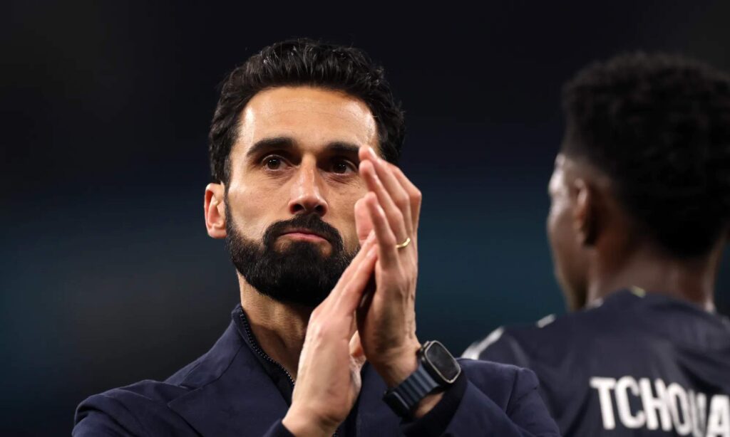 Álvaro Arbeloa después de un partido del Real Madrid.