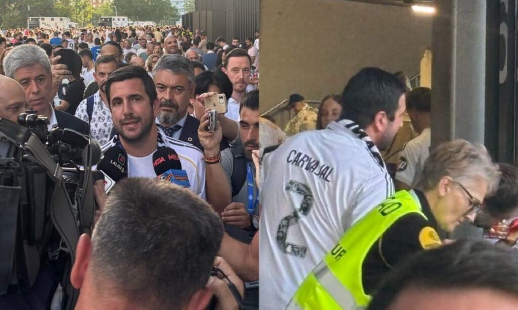 Enrique Riquelme se deja ver en el Bernabéu con la camiseta de Carvajal