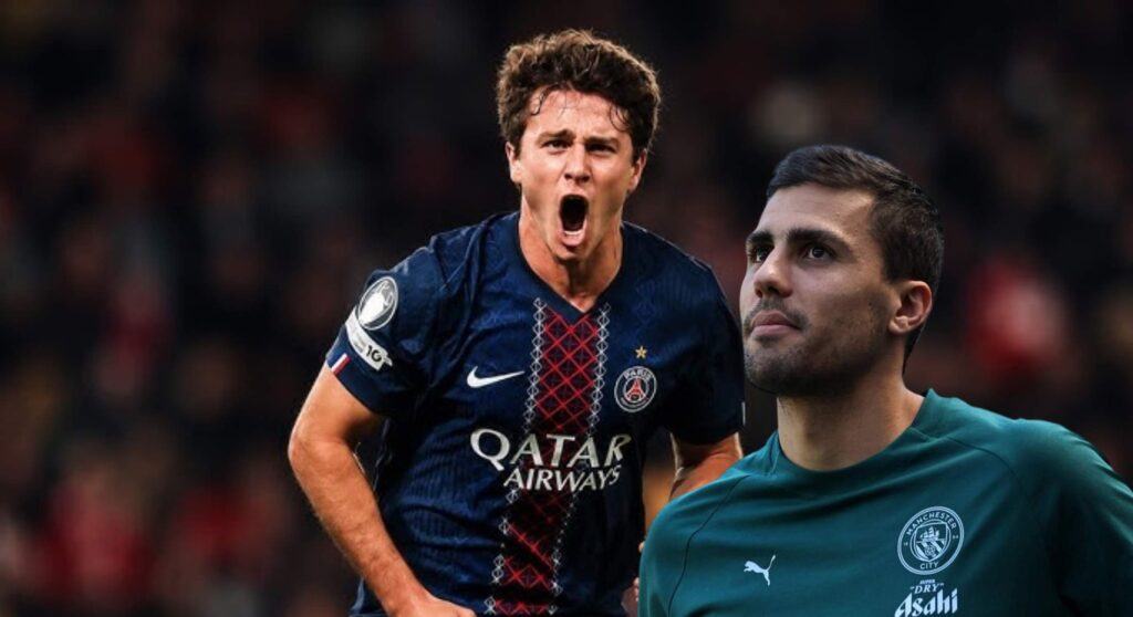 La Inteligencia Artificial compara a Rodri y Joao Neves para el fichaje ideal del Real Madrid: "La apuesta más estratégica a 10 años es la del jugador del PSG"