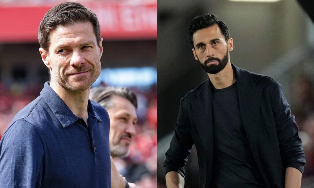 Xabi Alonso y Álvaro Arbeloa, durante sus etapas en el Real Madrid como entrenadores.
