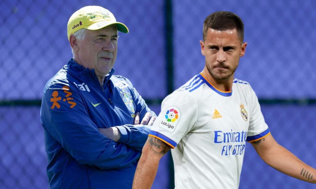 Ancelotti, 66 años, exentrenador del Real Madrid: "Hazard no consiguió triunfar en el Real Madrid únicamente por las lesiones, lo que más le costó es mantenerse en forma y ser competitivo"